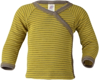 Engel Natur Merino/Seide Wickelshirt GOTS 74/80 safran/walnuss