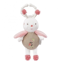 Fehn 068696 Mini Kuscheltier Biene mit C-Ring Garden Dreams
