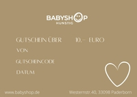 Geschenkgutschein Babyshop Wert 10, -€