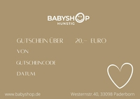 Geschenkgutschein Babyshop Wert 20, -€
