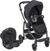 Graco Travelsystem Evo Kinderwagen und Graco SnugRide black/grey