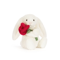 Jellycat Cream Bunny mit Rose 23cm