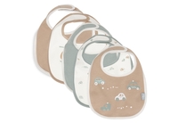 Jollein Lätzchen Jersey Wasserdicht On The Go,  5-Pack