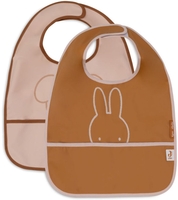 Jollein Lätzchen Wasserdicht Miffy Peekaboo Wild Rose,  2-Pack