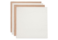Jollein Spucktuch Hydrophill Small 70x70cm Biscuit/Ivory,  4-Pack