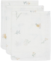 Jollein Waschlappen Hydrophil 15x20cm Lovely Birds,  3-Pack