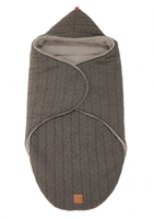 Kaiser Wrappy Einschlagdecke Knit Design super soft anthrazit