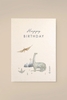 Leevje Karte Dino „Happy Birthday“ aus Holzschliffpappe