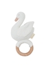 Leevje Baby Rassel mit Holzring "Schwan"