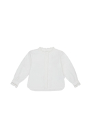 Leevje Baumwollbluse mit floraler Spitze 86/92 weiß