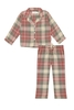 Leevje Flanell Pyjama Set - Rot und Grün 86/92