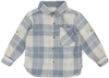 Leevje Flanellshirt mit durchgehender Knopfleiste - beige & blue 110/116