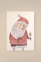 Leevje Karte Weihnachtsmann Illustration aus Holzschliffpappe
