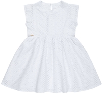 Leevje Kleid mit Spitze weiß Gr. 98/104