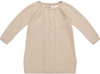 Leevje Kleid mit Zopfstrickmuster aus Merinowolle 110/116 powder grey