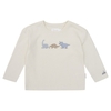 Leevje Longsleeve Dinosaurs aus Waffle Piqué - beige 110/116