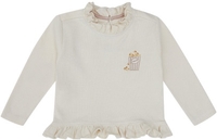 Leevje Longsleeve Popcorn aus Waffle Piqué - beige 110/116