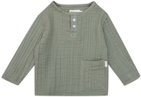 Leevje Musselinshirt mit Tasche - green 74/80