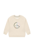 Leevje Oversized Sweatshirt - Peace in Cappuccino
