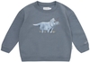 Leevje Oversized Sweatshirt Big Triceratops - blue