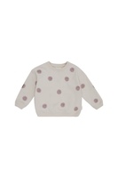 Leevje Oversized Sweatshirt Field of daisies 86/92 beige