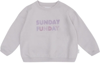 Leevje Oversized Sweatshirt Sunday Funday - lavender 86/92