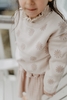 Leevje Pointelle Longsleeve mit Rüschenstehkragen 74/80 beige