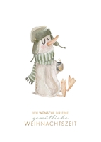 Leevje Postkarte Gans gemütliche Weihnachten