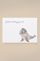 Leevje Postkarte Robbe "Geburtstagspost"