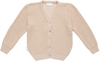 Leevje Strickcardigan mit Perlmutknöpfen sand