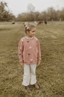 Leevje Weite Cordhose Cappuccino mit Rüschensaum 74/80