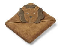 Liewood Augusta Kapuzenbadetuch Lion golden caramel mix