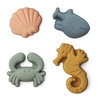Liewood Gill Sandförmchen 4er Pack sea creature sandy
