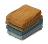 Liewood Leon Mulltücher 4er Pack Whale blue multi mix