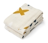 Liewood Lewis Mulltücher 2er Pack Birds / Sea shell