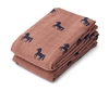 Liewood Lewis Mulltücher 2er Pack Horses / Dark rose