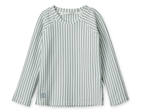 Liewood Noah Seersucker Badeshirt Sea blue white