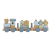 Little Dutch Holz-Eisenbahn mit Steckformen Blau - Forest Friends
