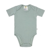 Lässig Baby Body Kurzarm,  gerippt,  Granit Grün 74/80
