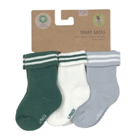Lässig Baby Socken Frottee 3er Pack 4-12 Monate Stripes dark blue light blue