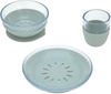 Lässig Geschirr-Set Glas/Silikon blue