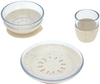 Lässig Geschirr-Set Glas/Silikon nature