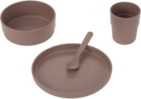 Lässig Geschirr-Set PP/Zellulose uni braun