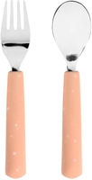 Lässig Kinderbesteck Set (Gabel,  Löffel),  apricot