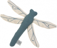 Lässig Kuscheltier mit Rassel Garden Explorer Dragonfly blue
