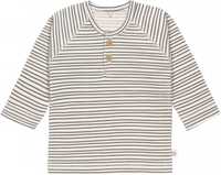 Lässig Langarm Shirt GOTS 74/80 Striped grey/anthracite