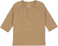 Lässig Langarm Shirt GOTS 86/92 Dots curry