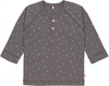 Lässig Langarm Shirt GOTS 86/92 Spots anthracite