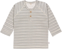 Lässig Langarm Shirt GOTS 86/92 Striped grey/anthracite