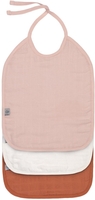 Lässig Lätzchen aus Mull 6-24 Monate 3er Pack powder pink/milky/rust